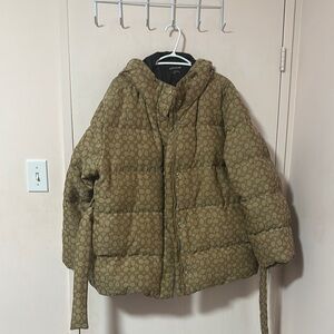 Coach Brown Puffer Jacket